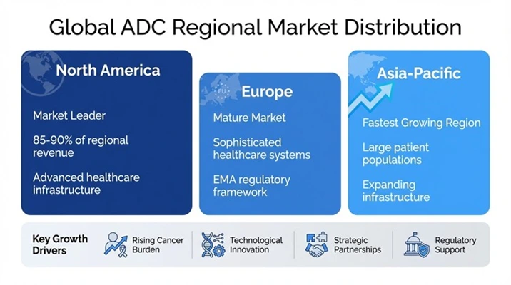 Antibody Drug Conjugates Market Regional Market Distribution